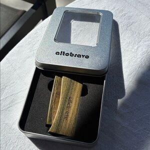 Altobravo Beard Comb Wood /Folding in the Tin Box Wooden Folding Comb GIFT